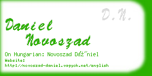 daniel novoszad business card